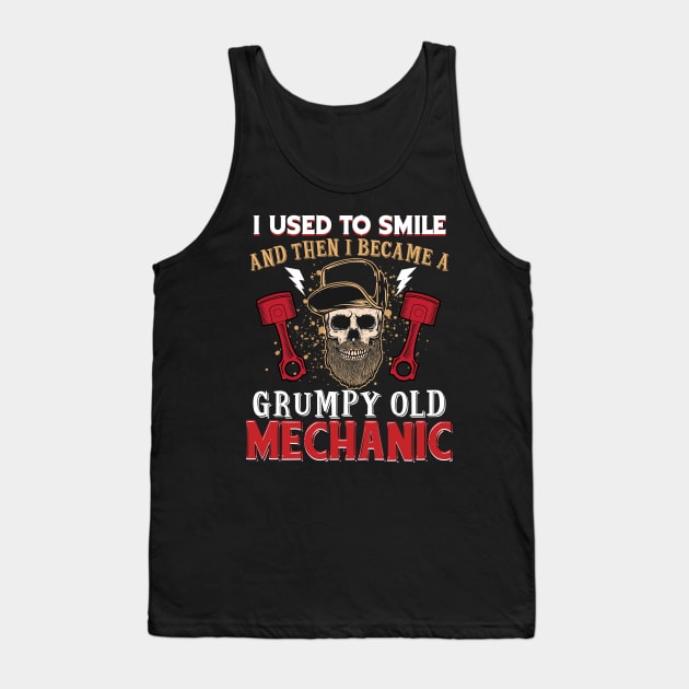 I Becamem A Grumpy Old Mechanic Tank Top by Simpsonfft